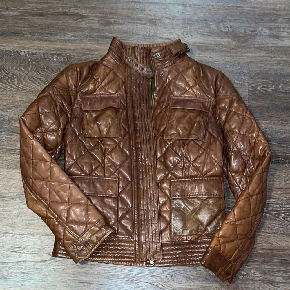 Eddie Bauer Brown Leather Jacket for Women - Picture 2 of 5